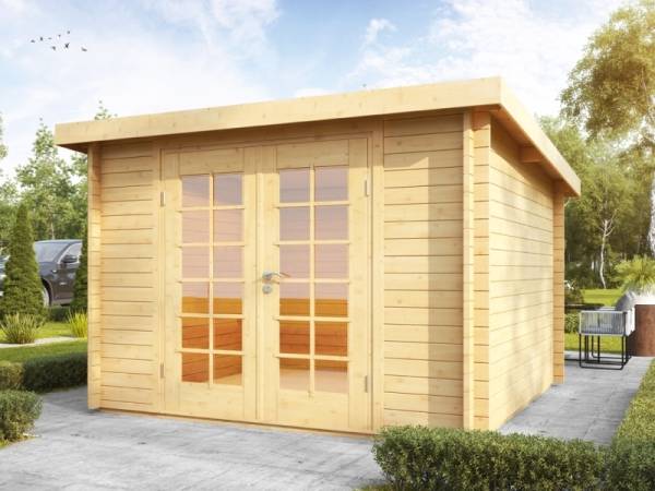 Wolff Finnhaus Pulti 34-B Typ 3 mit Vollglas-Tür naturbelassen Wolff Finnhaus Pulti 34-B Typ 3 mit Vollglas-Tür naturbelassen