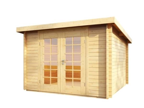 Wolff Finnhaus Pulti 34-C Typ 3 mit Vollglas-Tür naturbelassen Wolff Finnhaus Pulti 34-C Typ 3 mit Vollglas-Tür naturbelassen