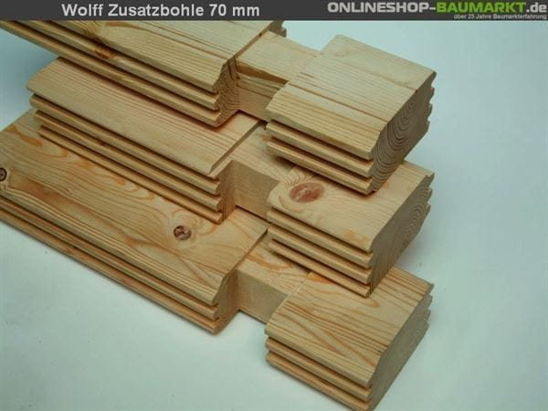 Wolff Finnhaus Zusatzbohle 70 mm je lfm. Wolff Finnhaus Zusatzbohle 70 mm je lfm.