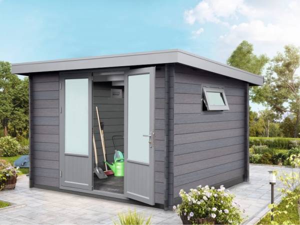 Wolff Finnhaus WPC-Haus Trend C grau Wolff Finnhaus WPC-Haus Trend C grau