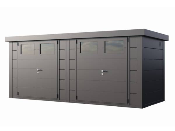 Wolff Finnhaus Metall-Gerätehaus Eleganto Duplex 5221 Granitgrau