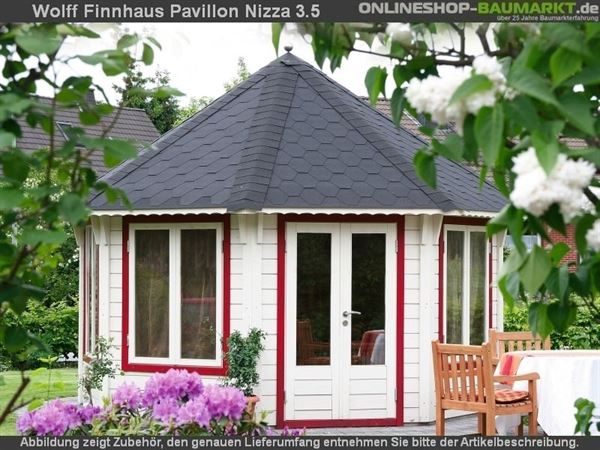 Wolff Finnhaus Pavillon Nizza 3.5 natur 3,5x3,5 m Wolff Finnhaus Pavillon Nizza 3.5 natur 3,5x3,5 m