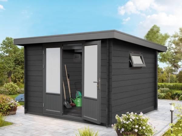 Wolff Finnhaus WPC-Haus Trend D grau Wolff Finnhaus WPC-Haus Trend D grau