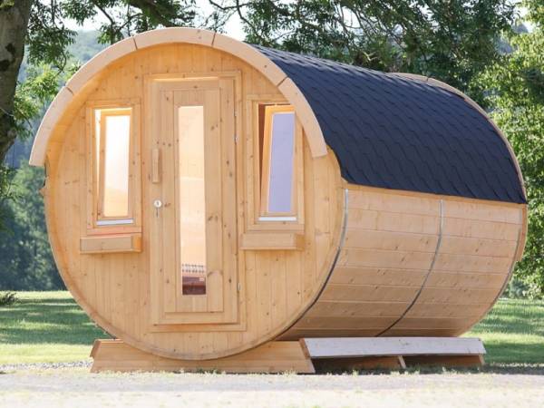 Wolff Finnhaus Campingfass 330, 2-Raum Bausatz mit schwarzen Dachschindeln Wolff Finnhaus Campingfass 330, 2-Raum Bausatz mit schwarzen Dachschindeln