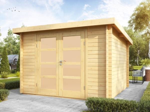 Wolff Finnhaus Pulti 34-B Typ 5 mit Milchglas-Tür naturbelassen Wolff Finnhaus Pulti 34-B Typ 5 mit Milchglas-Tür naturbelassen