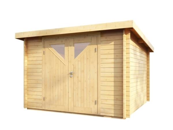 Wolff Finnhaus Pulti 34-C Typ 4 mit Dreieckglas-Tür naturbelassen Wolff Finnhaus Pulti 34-C Typ 4 mit Dreieckglas-Tür naturbelassen