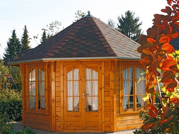 Wolff Finnhaus Pavillon Roma 4.0 natur 4 x 4 m Wolff Finnhaus Pavillon Roma 4.0 natur 4 x 4 m