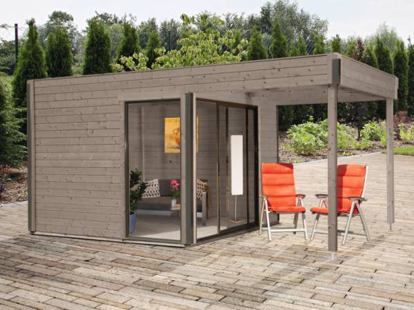 Wolff Finnhaus Pultdachhaus Studio 44-B mit Lounge Alu-Anthrazit gletschergrau Wolff Finnhaus Pultdachhaus Studio 44-B mit Lounge Alu-Anthrazit gletschergrau