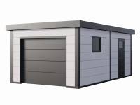 Wolff Finnhaus Metall-Garage Eleganto 3663, Weiß