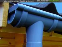 Dachrinnen Set RG 80 anthrazit 200x150 cm 8-Eck-Da