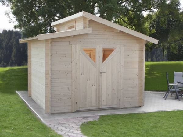 Wolff Finnhaus Bornholm 40-B mit Dreieckglas-Tür Wolff Finnhaus Bornholm 40-B mit Dreieckglas-Tür