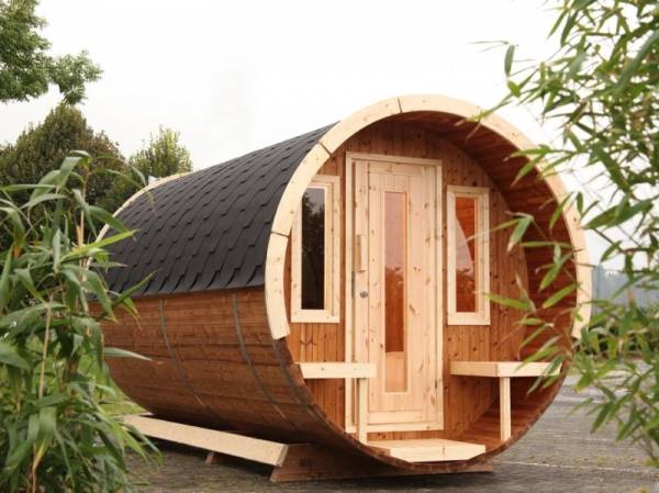 Wolff Finnhaus Campingfass 480, 2-Raum Bausatz mit schwarzen Dachschindeln Wolff Finnhaus Campingfass 480, 2-Raum Bausatz mit schwarzen Dachschindeln