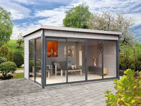 Wolff Finnhaus Pultdachhaus Studio 44-D Alu-Anthrazit gletschergrau Wolff Finnhaus Pultdachhaus Studio 44-D Alu-Anthrazit gletschergrau
