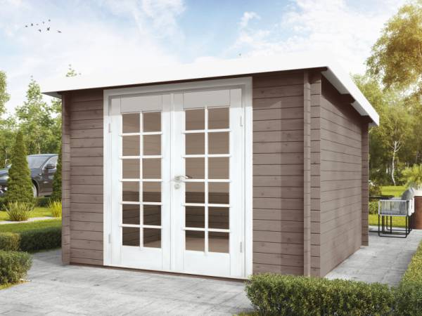 Wolff Finnhaus Pulti 34-B Typ 3 mit Vollglas-Tür gletschergrau Wolff Finnhaus Pulti 34-B Typ 3 mit Vollglas-Tür gletschergrau