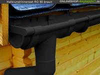 Dachrinnen Set RG 80 braun Erkerhaus Typ 06