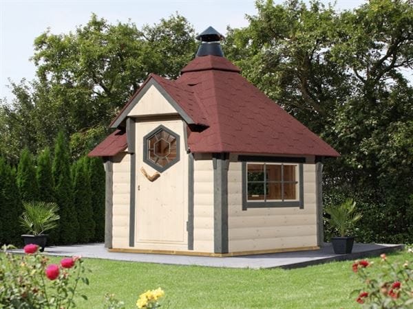 Wolff Finnhaus Aktions-Grillkota Basic 6.7 inkl. roten Schindeln Wolff Finnhaus Aktions-Grillkota Basic 6.7 inkl. roten Schindeln