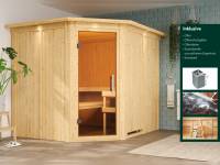 Wolff Finnhaus Sauna de luxe Medea Set 1 inkl 9 kW Ofen integr. Steuerung