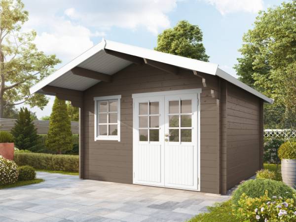 Wolff Finnhaus Gartenhaus Lisa 44-B in Gletschergrau