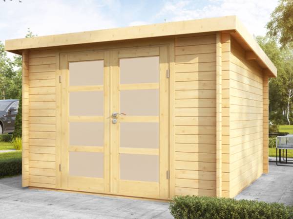 Wolff Finnhaus Pulti 34-C Typ 5 mit Milchglas-Tür naturbelassen Wolff Finnhaus Pulti 34-C Typ 5 mit Milchglas-Tür naturbelassen