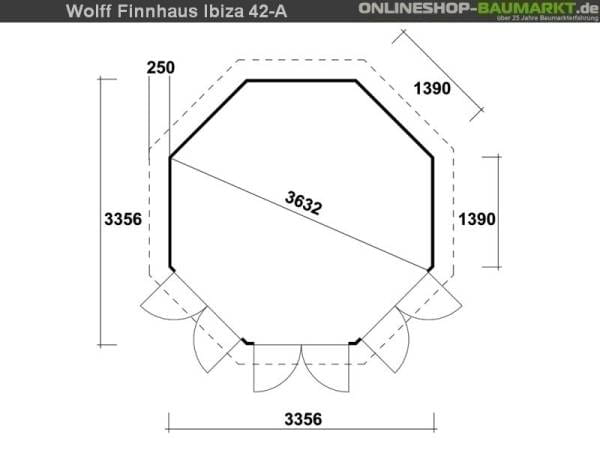 Wolff Finnhaus Pavillon Ibiza 42-A natur