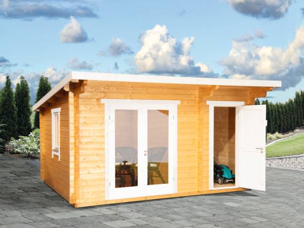 Wolff Finnhaus Pultdachhaus Trondheim 44-D 2-Raum fichte Wolff Finnhaus Pultdachhaus Trondheim 44-D 2-Raum fichte